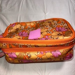 Orange and Pink makeup bag